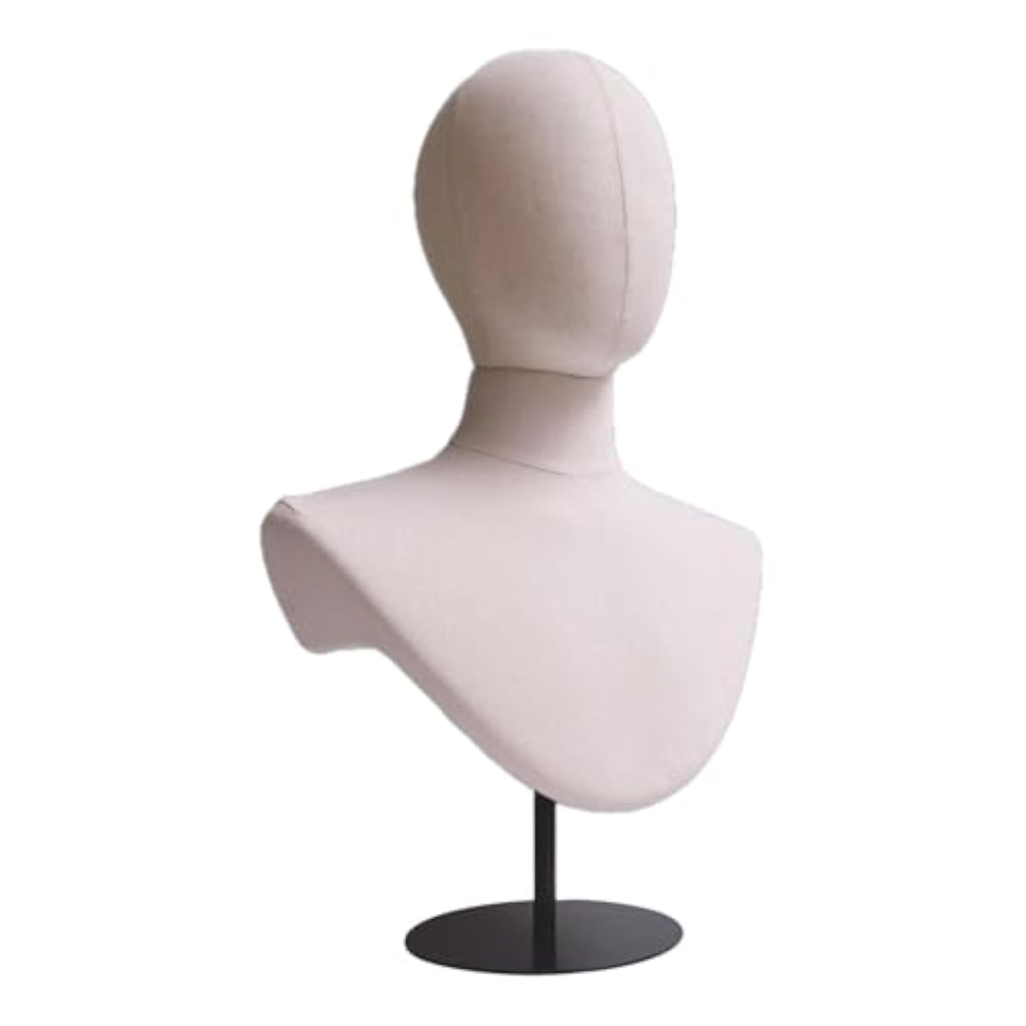 Hat Display Stand Metal Base Modern Mannequin Head Black